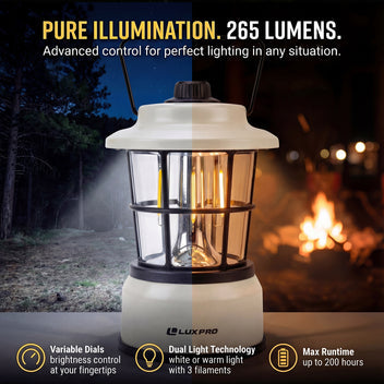 LuxPro LP1535 | 265 Lumen Retro LED Lantern