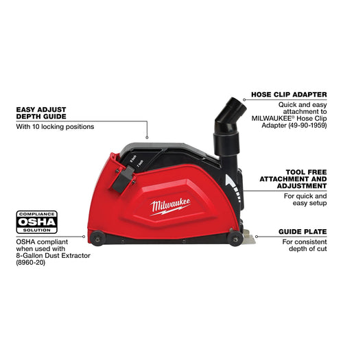 Milwaukee 7 / 9 Large Angle Grinder Cutting Shroud