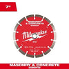 Milwaukee 7 Segmented Masonry & Concrete Diamond Blade