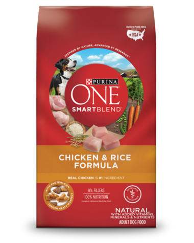 Purina ONE® SmartBlend® Chicken & Rice Formula Natural Adult Dog Food (8-lb)