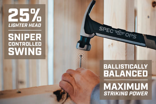 Spec Ops Framing Hammer With Soft Mallet Cap, Milled Face, Steel Handle, Rip Claw