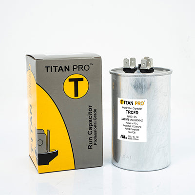 Titan Pro Run Capacitor 45+5 MFD 440/370 Volt Round (45+5 MFD 440/370 Volt (TRCFD455))