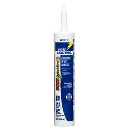 Bolt Siliconized Acrylic Latex Caulk, White, 10-oz.