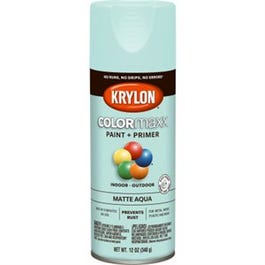 COLORmaxx Spray Paint + Primer, Matte Aqua, 12-oz.