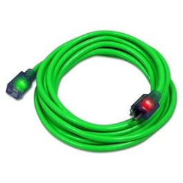 Pro Glo Extension Cord, Green, 12/3, 25-Ft.