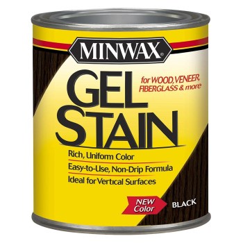 Minwax 260924444 Gel Stain, Black ~ Half Pint