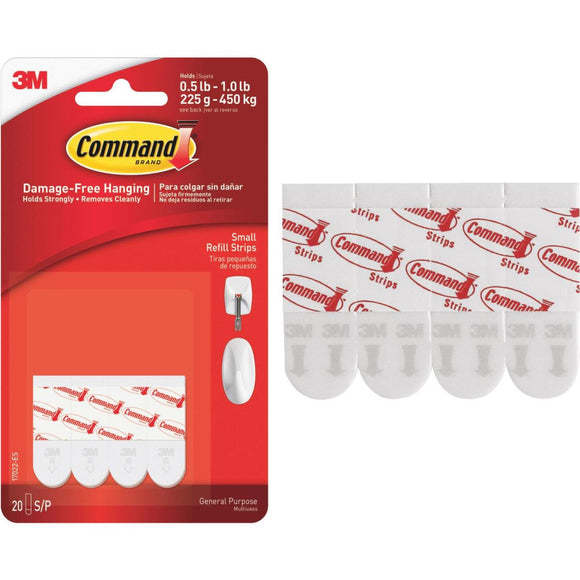 Command Adhesive Hook Replacement Mounting Strips (20 Count)