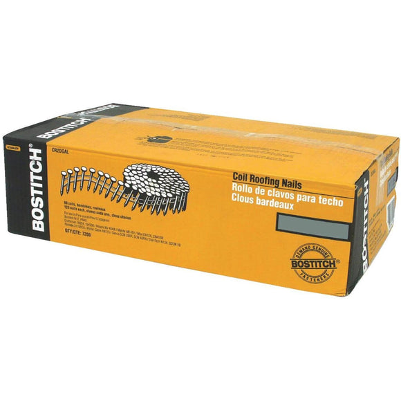 Bostitch 15 Degree Wire Weld Galvanized Coil Roofing Nail, 7/8 In. x .120 In. (7200 Ct.)