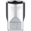 Milwaukee 1/4 In. Drive 13 mm 6-Point Shallow Metric Socket with FOUR FLAT Sides