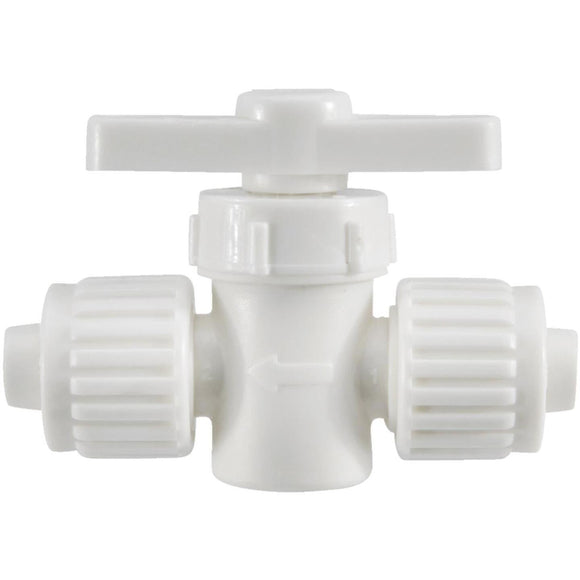 Flair-it 3/8 In. PEX x 3/8 In. PEX Plastic White Straight Stop Valve