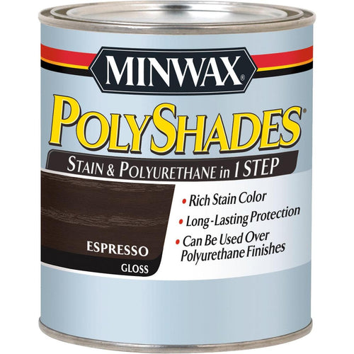 Minwax Polyshades 1 Qt. Gloss Stain & Finish Polyurethane In 1-Step, Espresso