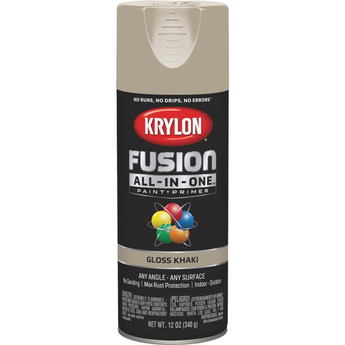 Krylon Fusion All-In-One Gloss Spray Paint & Primer, Khaki