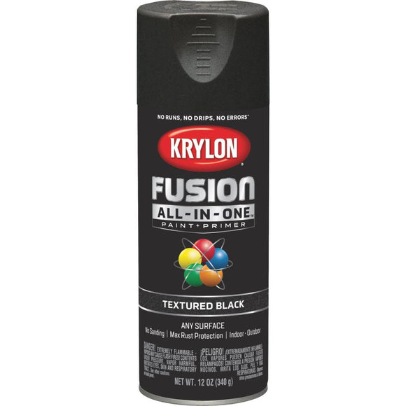 Krylon Fusion All-In-One Textured Spray Paint & Primer, Black