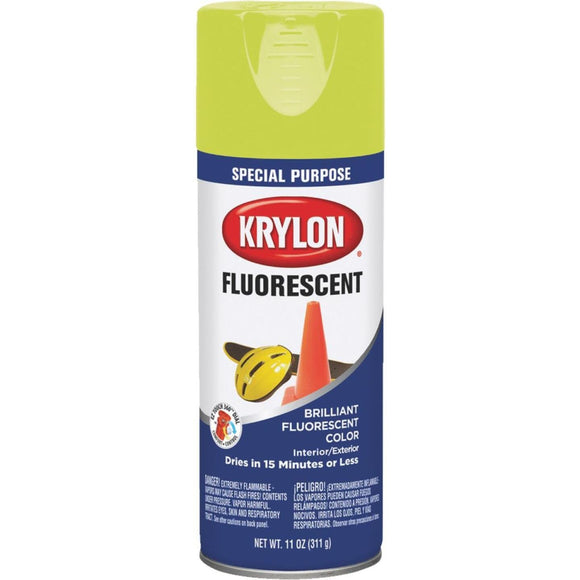 Krylon 11 Oz. Fluorescent Spray Paint, Lemon Yellow