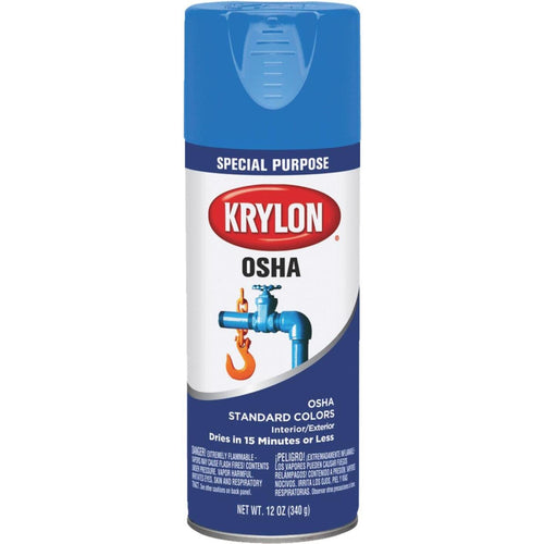 Krylon OSHA 12 Oz. Gloss Spray Paint, Safety Blue