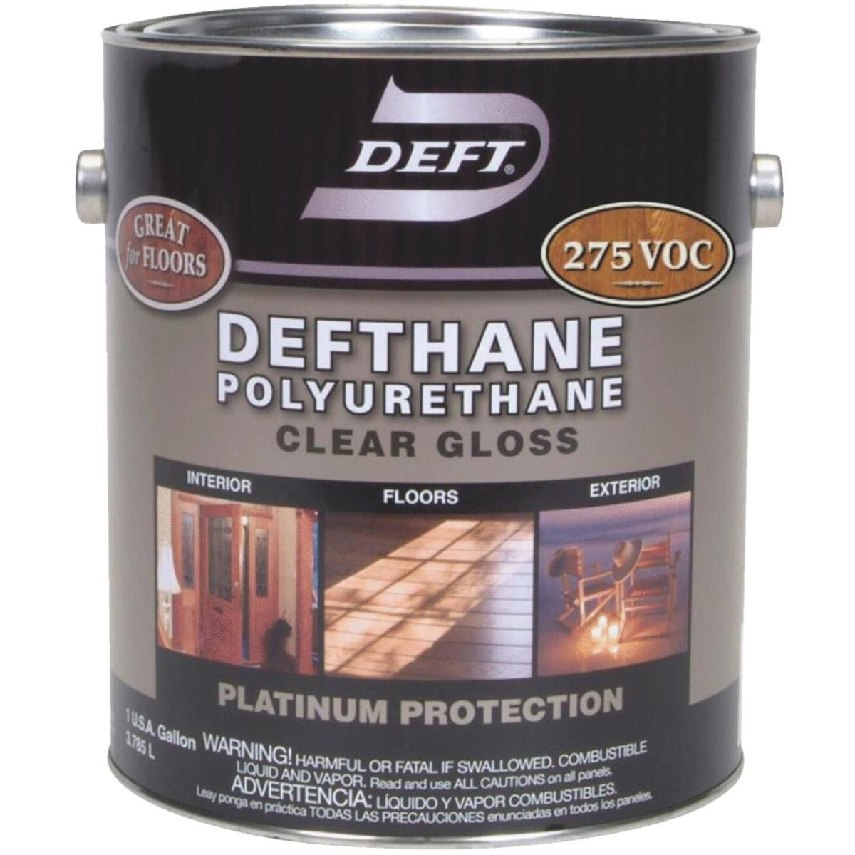 Deft Defthane VOC Gloss Clear Interior/Exterior Polyurethane, 1 Gal