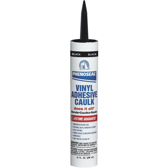 Phenoseal 10 Oz. Black Vinyl Adhesive Caulk