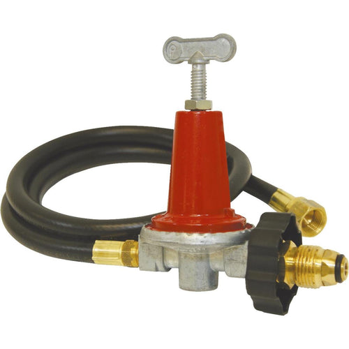 Bayou Classic 48 In. Thermoplastic High Pressure LP Hose & Adjustable Regulator